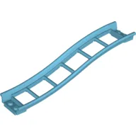 Vehicle Track, Roller Coaster Ramp Small, 3 Bricks Elevation / Medium Azure