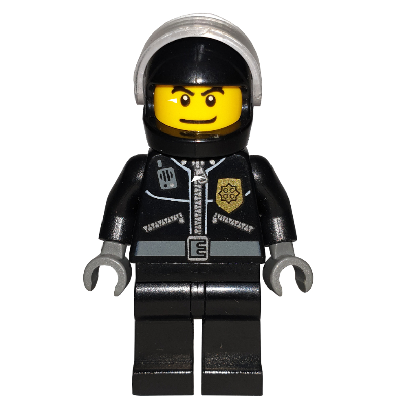 Lego Police - Black Torso, Black Legs, Black Helmet