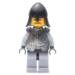 Knight (Knights Kingdom I) - Light Bluish Gray Legs, Armor, Brown Moustache