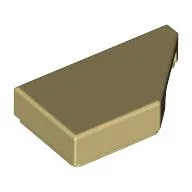 Tile 1 x 2 with Stud Notch Right / Tan