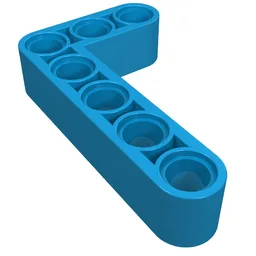 Technic Beam 3 x 5 L-Shape Thick / Dark Azure