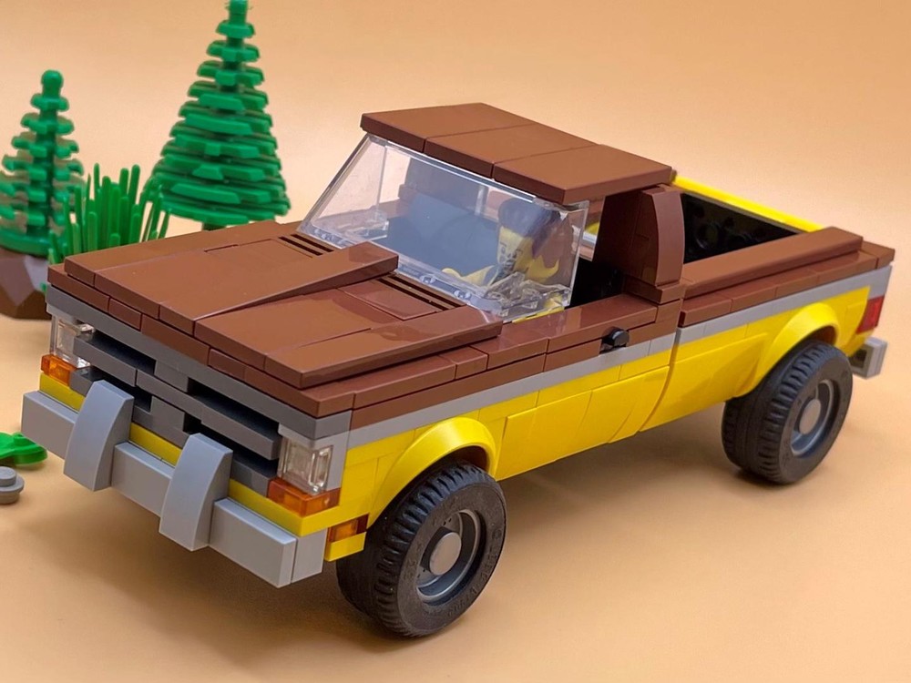 Lego 80s Bob & Weave Ram - Yellow & Reddish Brown - 8 Stud Speed Champions