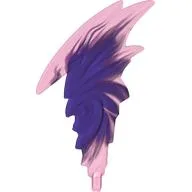 Flame, Axle, with Marbled Dark Purple Pattern / Trans-Dark Pink