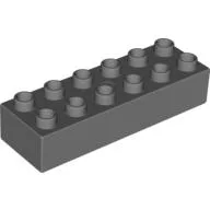 Duplo Brick 2 x 6 / Dark Bluish Gray