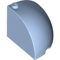 Brick Round Corner 4 x 4 x 3 Quarter Dome Top / Bright Light Blue
