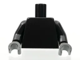 Torso Plain / Black Arms / Dark Bluish Gray Hands