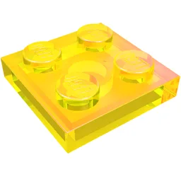 Plate 2 x 2 / Trans-Yellow