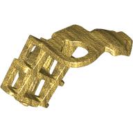 Lego Minifig Neckwear Armor Shoulder Pad Single with Scabbard for 2 Katanas, Wedge / Pearl Gold