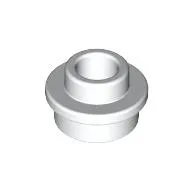 Plate Round 1 x 1 with Open Stud / White