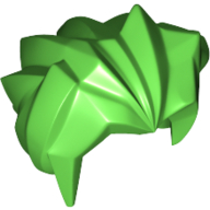 Lego Hair Angular Swept Back / Bright Green
