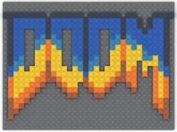 DooM Pixel Logo Mosaic 32x24