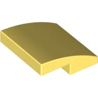 Brick Curved 2 x 2 x 2/3 / Bright Light Yellow