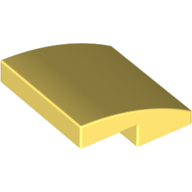 Lego Brick Curved 2 x 2 x 2/3 / Bright Light Yellow