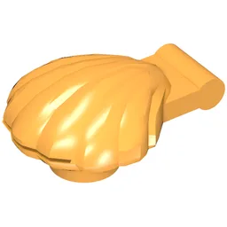 Animal, Clam [Type 1 - Continuous Scalloped Inner Lip] / Medium Orange