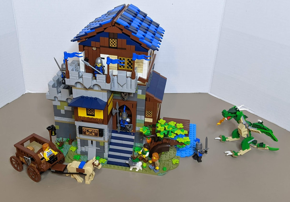 Lego Fortified Castle Living Quarters Medieval Castle 31120 and Medieval Blacksmith 21325 combined