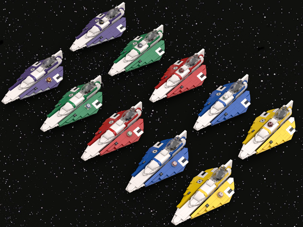 Lego Delta-7 & Delta-7B Aethersprite-class Light Interceptor Stock Paint Jobs