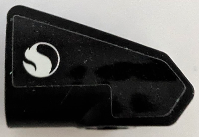 Lego Technic, Panel Fairing # 7 Very Small Smooth Short, Side A with White Snapdragon Logo Pattern (Sticker) - Set 42165