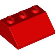 Lego Brick Sloped 45° 2 x 3 / Red