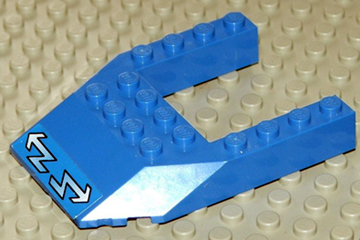 Lego Wedge 6 x 8 Cutout with Zigzag Arrows Pattern (Sticker) - Sets 4560 / 4561