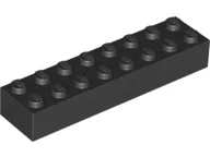 Brick 2 x 8 / Black
