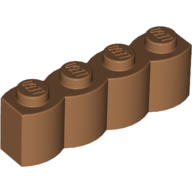 Lego Brick Special 1 x 4 Palisade [aka Log] / Medium Nougat