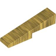 Lego Brick Sloped 1 x 4 with 1 x 2 Cutout / Pearl Gold