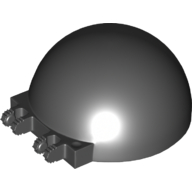 Lego Windscreen 6 x 6 x 3 Canopy Half Sphere with Dual 2 Fingers / Black