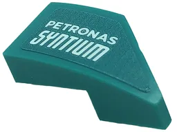 Wedge 2 x 1 x 2/3 Left with White 'PETRONAS SYNTIUM' Pattern (Sticker) - Set 76909