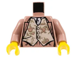 Torso Harry Potter Gilderoy Tan Vest Pattern / Sand Red Arms / Yellow Hands