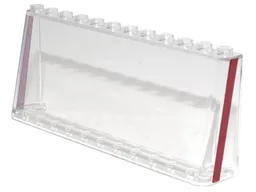 Windscreen 2 x 12 x 4 with Dark Red Stripe Pattern on Both Sides (Stickers) - Set 10290