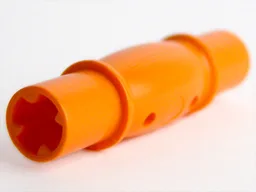Technic, Axle Connector 4L with 2L Crowned Pulley / Orange