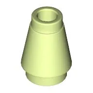 Cone 1 x 1 [Top Groove] / Yellowish Green