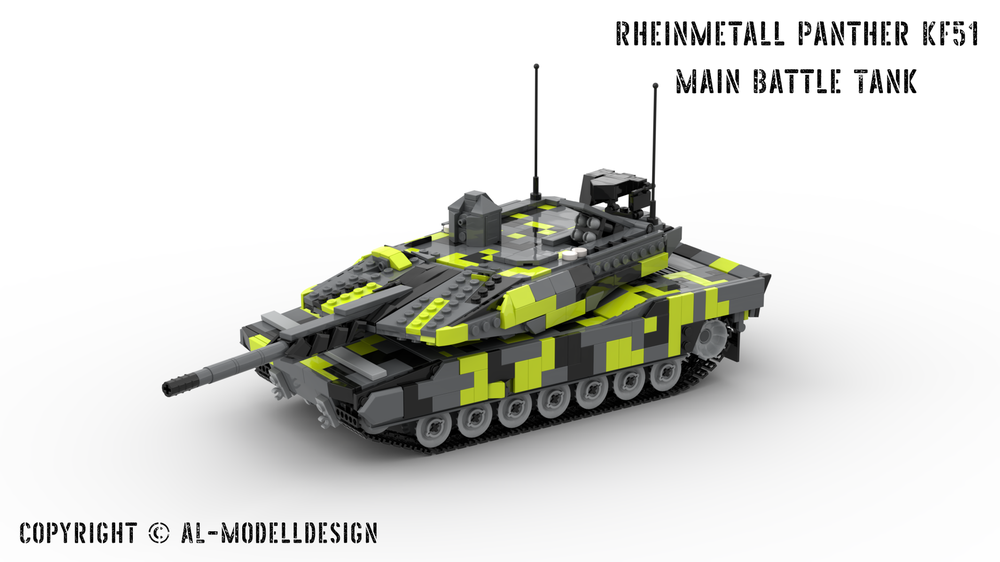 Lego Rheinmetall Panzer KF51 - Panther - Lime