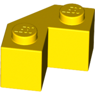 Lego Brick Wedged 2 x 2 Facet / Yellow
