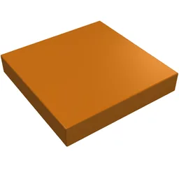 Tile 2 x 2 with Groove / Dark Orange