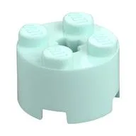 Brick Round 2 x 2 with Axle Hole / Light Aqua