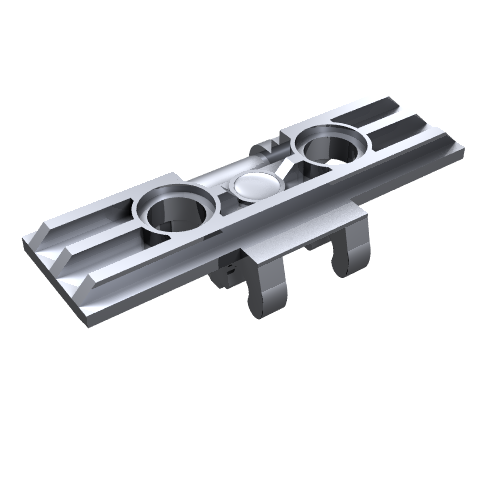 Lego Technic Link Tread Wide with Two Pin Holes / Metallic Silver