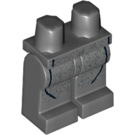 Lego Hips and Dark Bluish Gray Legs with Wrinkled Robe Print / Dark Bluish Gray