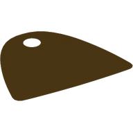 Lego Neckwear Cape, Short, One Top Hole, Rounded Corners / Dark Brown
