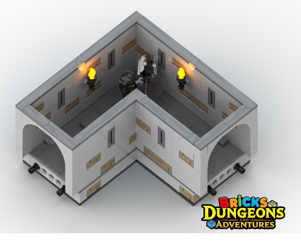 LEGO Castle Corridor Turn Without Doors Instructions (PDF), Skeleton Elite Warrior figurine, Bricks Dungeons and Adventures