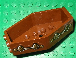 Lego Container, Coffin Base with Skulls Pattern (Stickers) - Set 1381