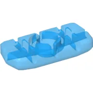 Clikits Icon, Rectangle 3L with Hole / Trans-Light Royal Blue