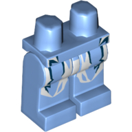 Lego Hips and Medium Blue Legs with Dark Blue and White Electric Bolts Print (Electro) / Medium Blue
