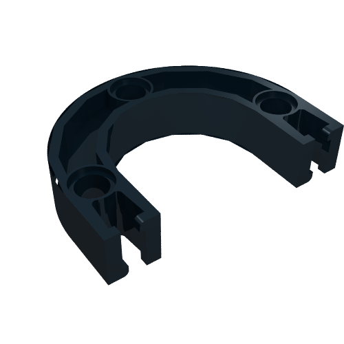 Lego Znap Beam 1/2 Circle Radius 2L / Black