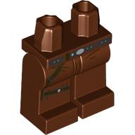 Lego Hips and Reddish Brown Legs Dark Brown Belt, Straps print / Reddish Brown