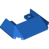 Brick Wedged, Sloped 45° 6 x 4 Double / 33°, 5 Bottom Tubes [Train Roof] / Blue