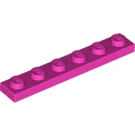 Plate 1 x 6 / Dark Pink