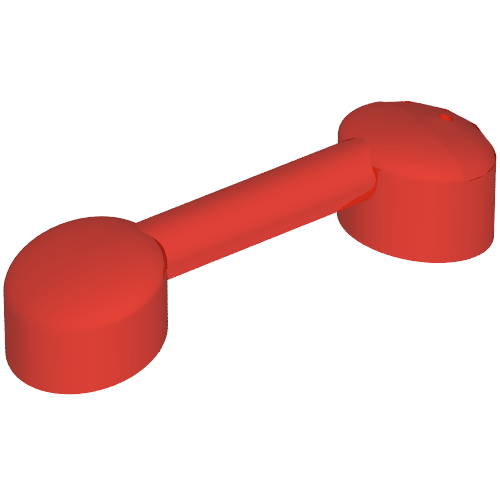 Lego Fabuland, Equipment Telephone Handset 1 x 4 with Hole / Red
