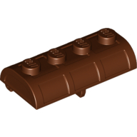 Lego Treasure Chest Lid [Thick Hinge] / Reddish Brown