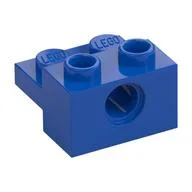 Technic Brick Special 1 x 2 with Pin Hole and 1 x 2 Plate / Blue